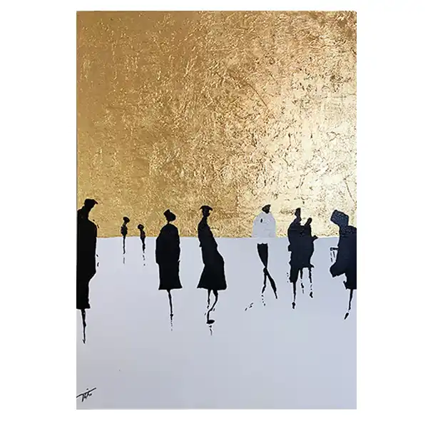 تابلو نقاشی رنگ روغن مدل هیاهوی شهر کد A10020