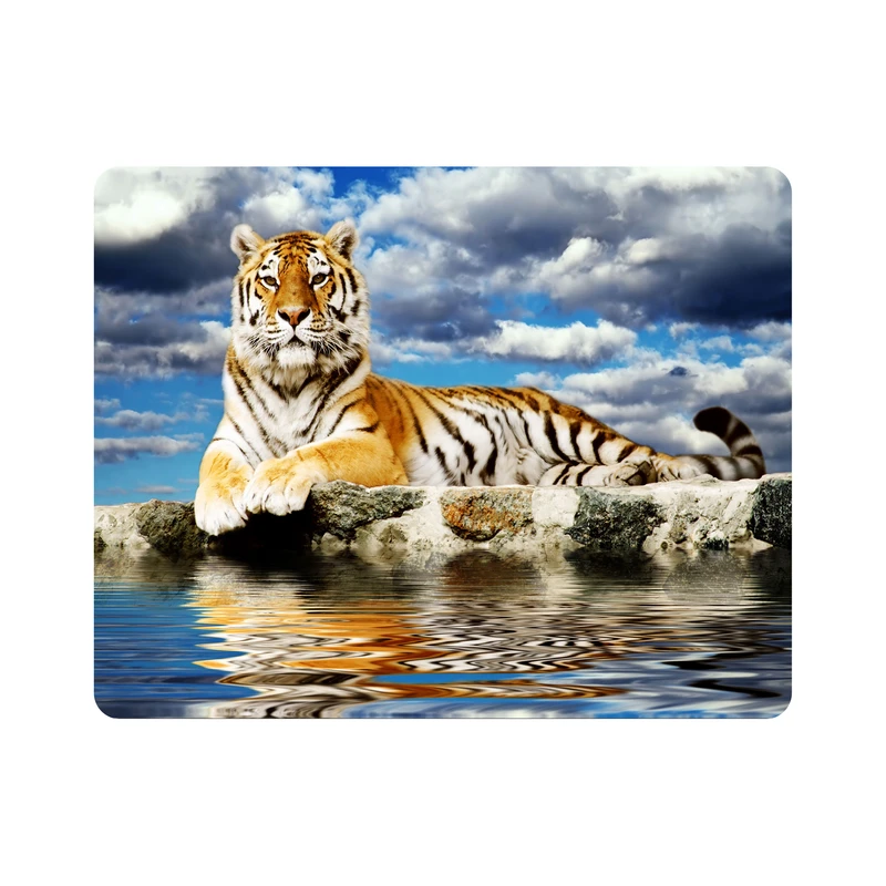 ماوس پد اطلس آبی طرح آسمان و دریا و ببر مدل T2166