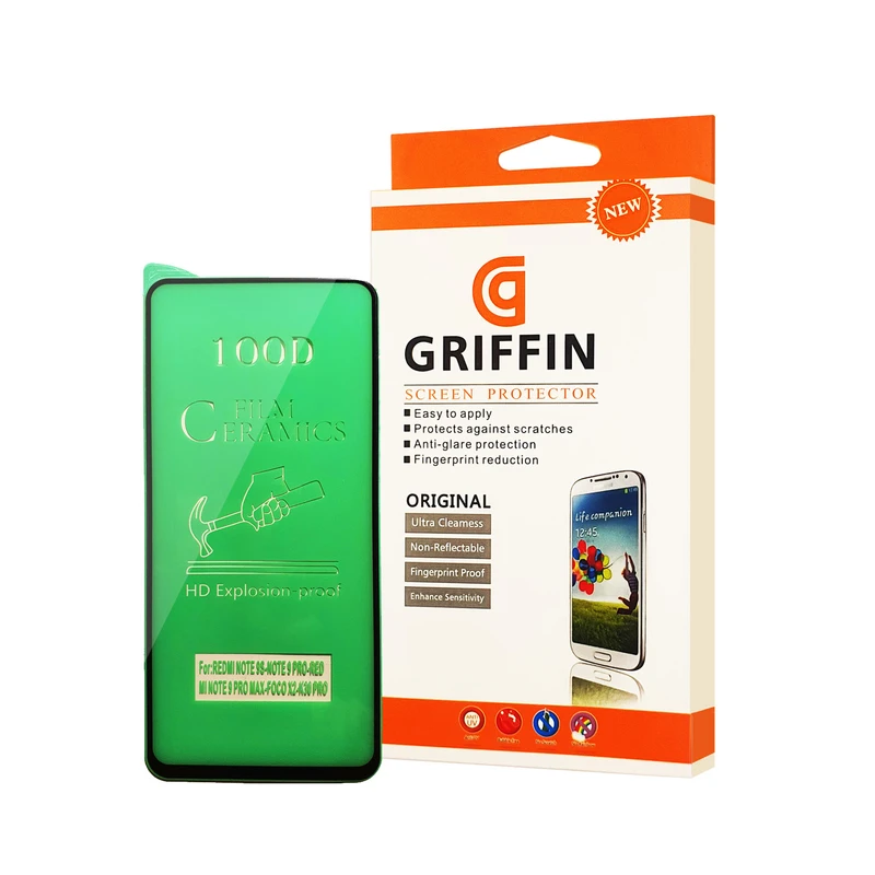 محافظ صفحه نمایش سرامیکی گریفین مدل FLCRG GN pl مناسب برای گوشی موبایل شیائومی Redmi Note 9s