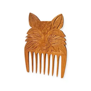 شانه مو مدل چوبی کد fox