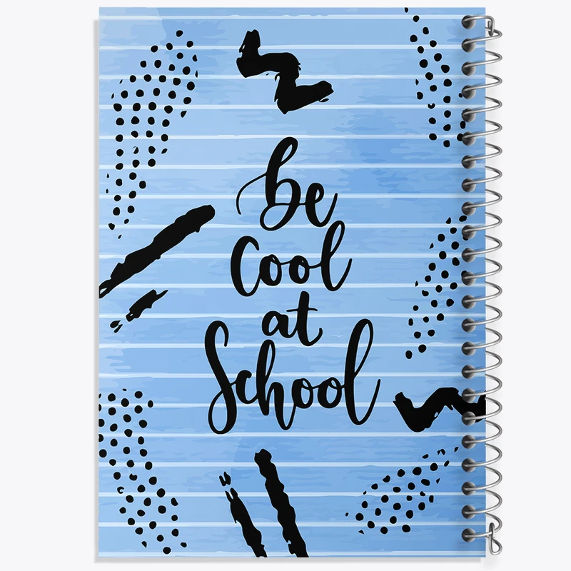 دفتر ژورنال نویسی 50 برگ خندالو مدل نقطه ای طرح Be Cool At School کد N75