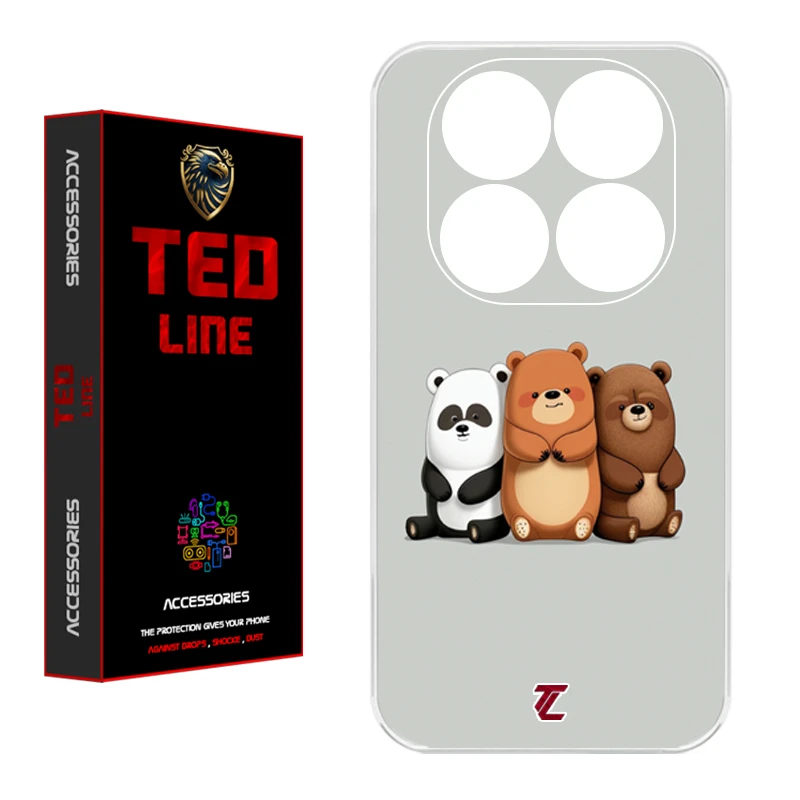 کاور تد لاین طرح خرسی کد 1128 مناسب برای گوشی موبایل شیائومی Poco X7 / Redmi Note 14 Pro 4G