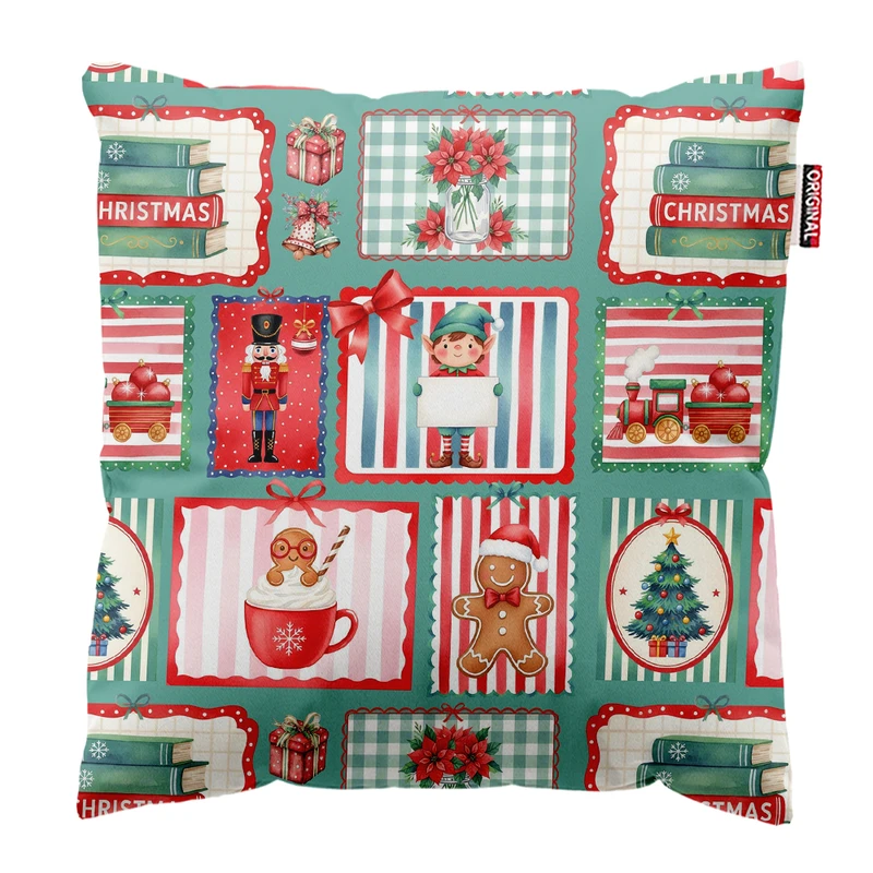 کوسن پاد آفرین مدل کریسمس کد PK402890 سایز 40*40 سانتی متر