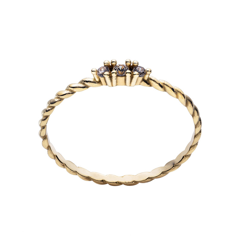 انگشتر طلا 18 عیار زنانه جواهری سون مدل 3355