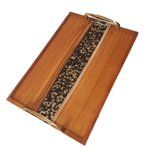 سینی چوبی رزینی مدل روستیک