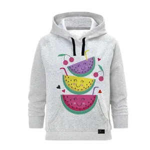 هودی زنانه مدل هندوانه یلدا کد J119 رنگ طوسی