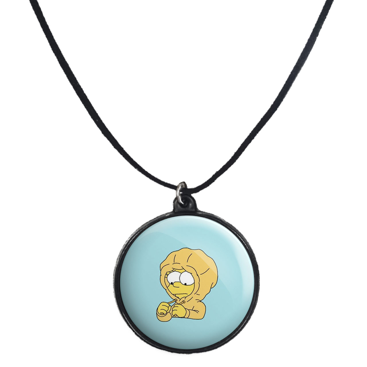 گردنبند پرمانه طرح سیمپسون ها کد pmb.21228 مدل دو طرفه