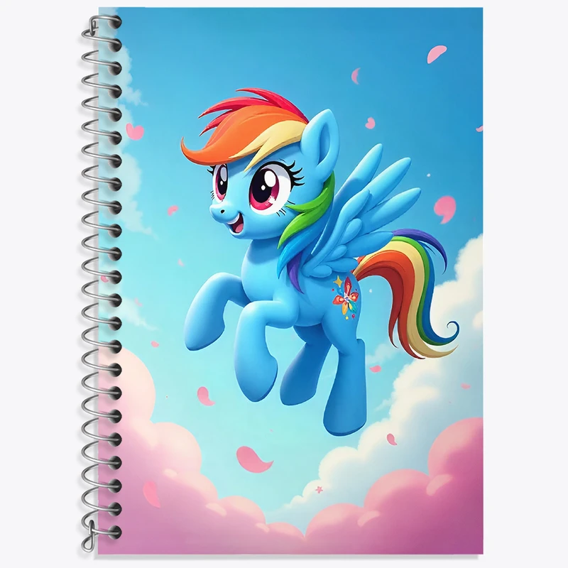 دفتر زبان 50 برگ خندالو مدل دو خط طرح اسب پونی کد N4400