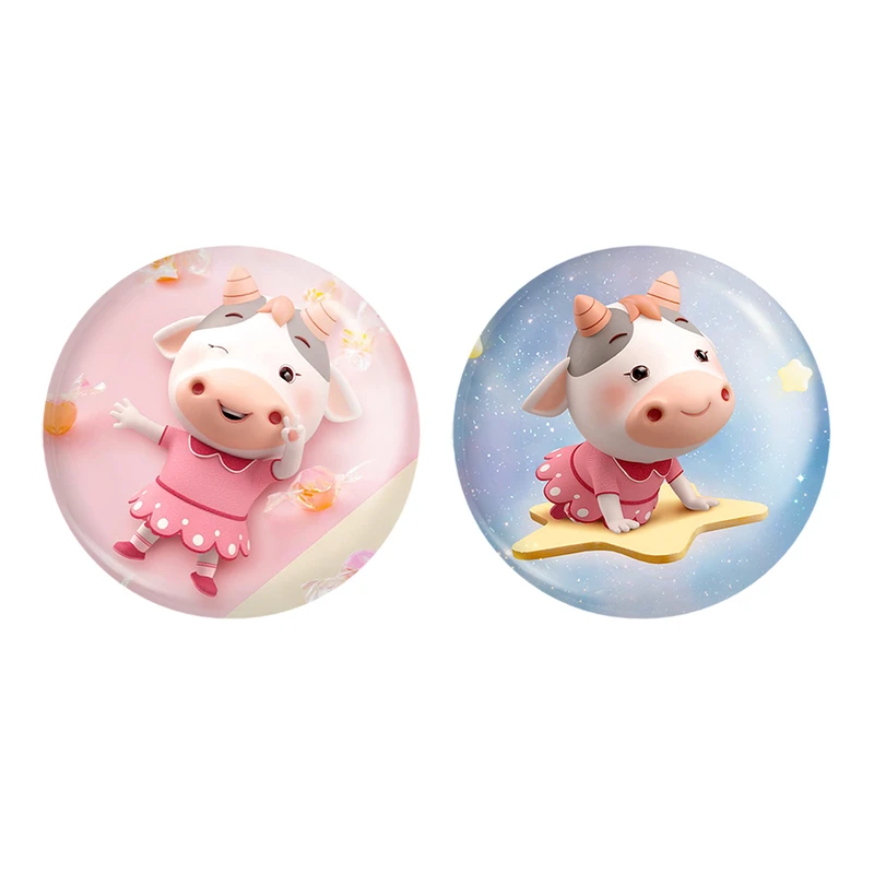 مگنت خندالو طرح گاو کد 34093410 مجموعه 2 عددی