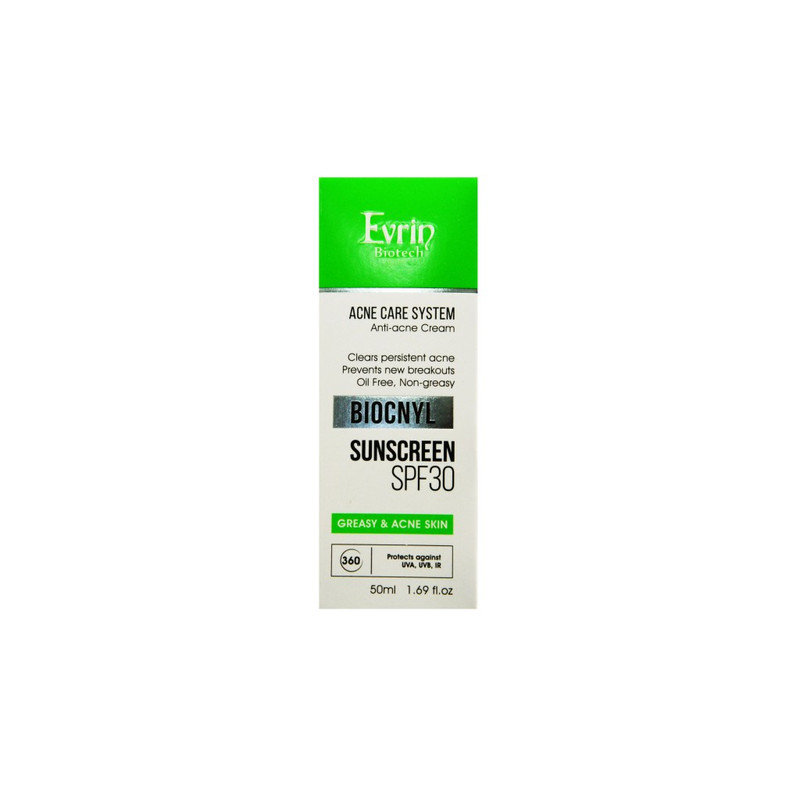 کرم ضد آفتاب بدون رنگ اورین spf30 مدل BIOCNYL مناسب برای پوست چرب حجم 50 میلیلیتر کرم ضد آفتاب بدون رنگ اورین spf30 مدل BIOCNYL مناسب برای پوست چرب حجم 50 میلیلیتر