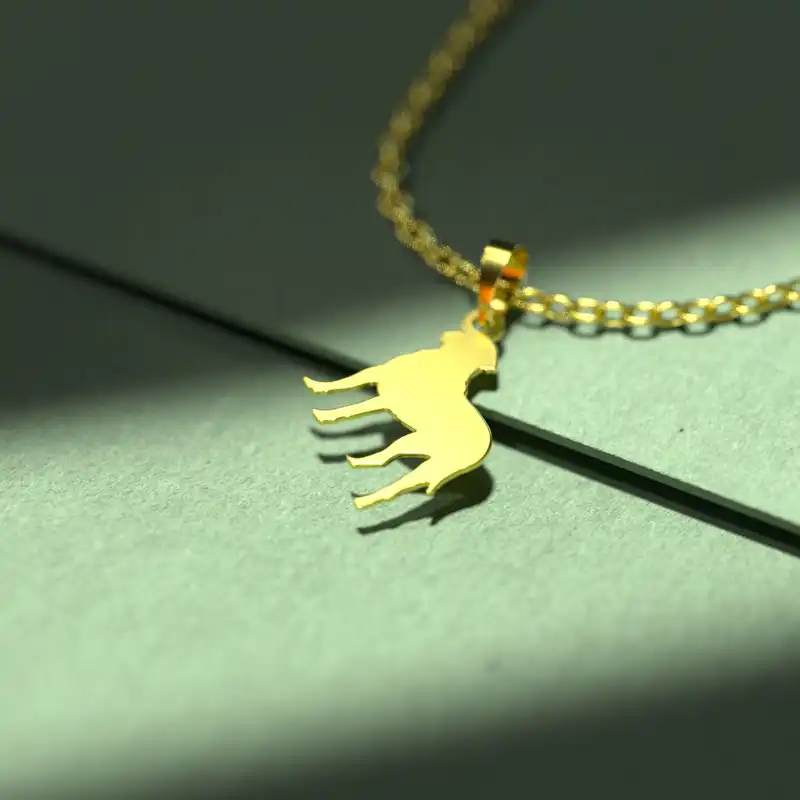 گردنبند طلا 18 عیار زنانه مدوپد مدل سگ کد J2-1-1194