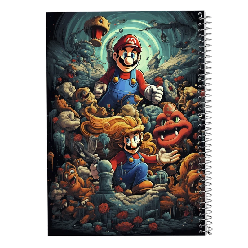 دفتر مشق 50 برگ مدوپد مدل سوپرماریو super mario کد DF2937