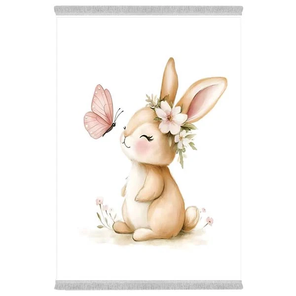 فرش پارچه‌ای دفه مدل فرشینه هازان مخمل طرح فانتزی کد 3246