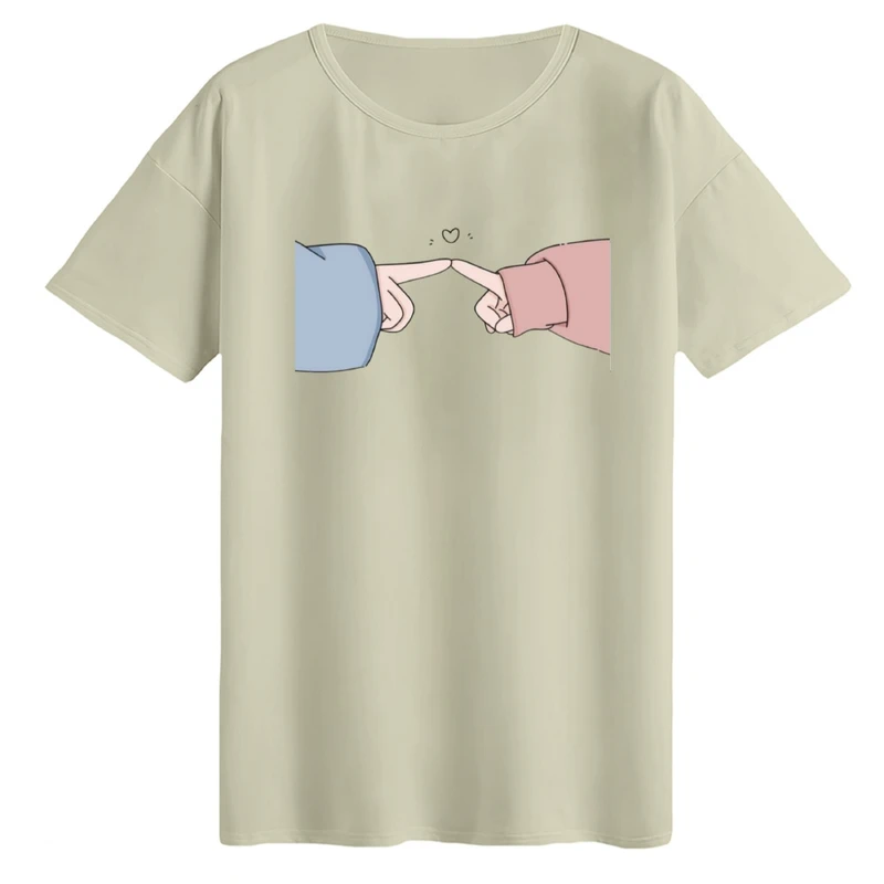 تی‌شرت لانگ آستین کوتاه زنانه مدل لاو استوری