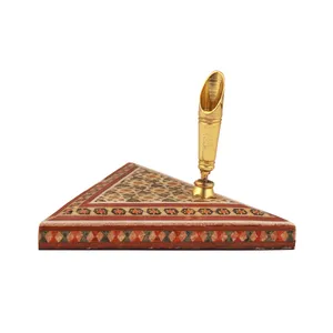 جا قلمی خاتم کاری مدل مثلث کد 11
