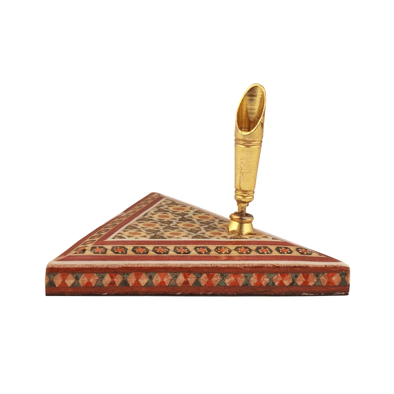 جا قلمی خاتم کاری مدل مثلث کد 11