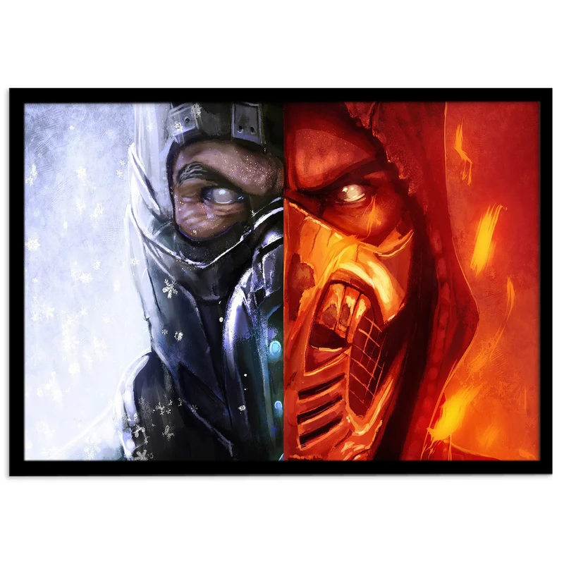 تابلو نوری بکلیت مدل طرح بازی گیم نت Mortal Kombat مدل چراغدار B-s1427