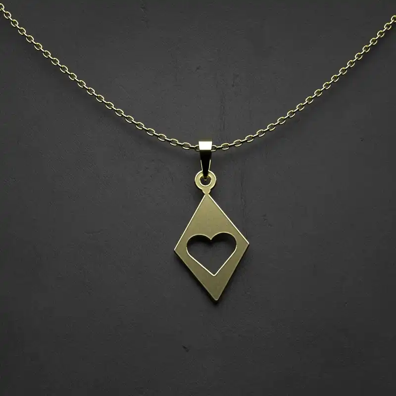 گردنبند طلا 18 عیار زنانه مدوپد مدل مثلث کد CA10211