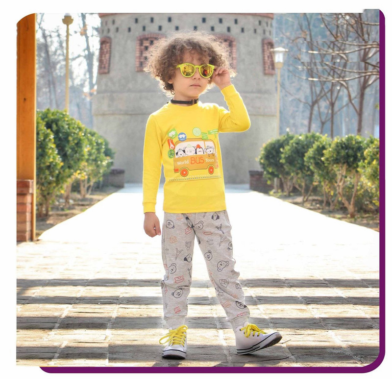 ست تی شرت و شلوار بچگانه کد 07970YL