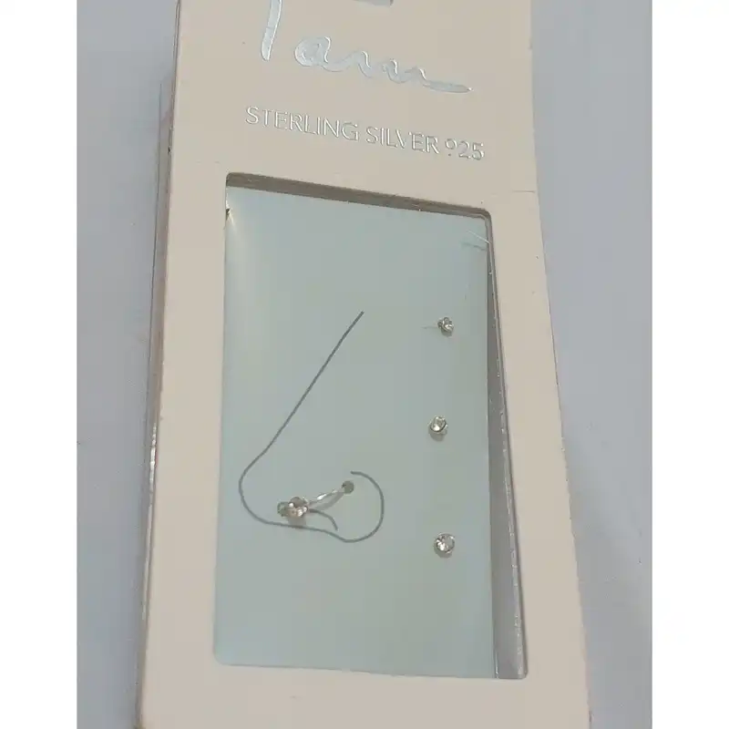 پیرسینگ نقره زنانه آی ام مدل A12 مجموعه 4 عددی