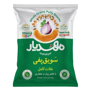 سویق پفی غلات کامل مهدیار با طعم پیاز و جعفری - 50 گرم