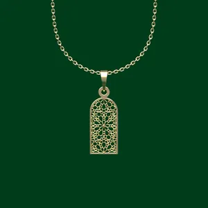 گردنبند طلا 18 عیار زنانه مدوپد مدل هندسی کد FF2-1-1026