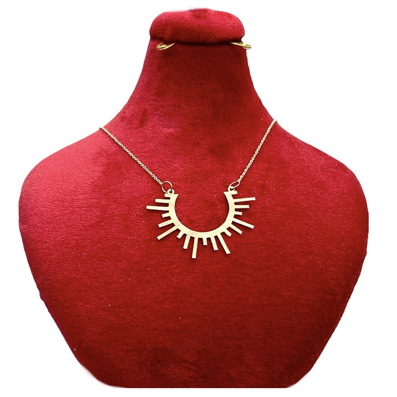 گردنبند طلا 18 عیار زنانه مدل خورشید