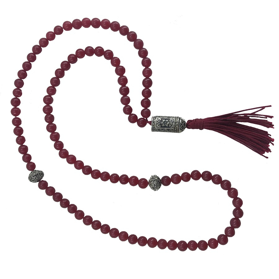 تسبیح نقره گالری ظهیرالدینی مدل 14