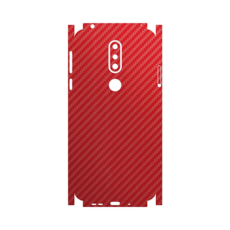 برچسب پوششی ماهوت مدل Red-Fiber-FullSkin مناسب برای گوشی موبایل نوکیا 7.1