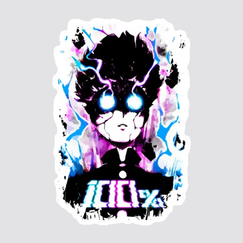استیکر لپ تاپ پیکسل میکسل مدل انیمه mob psycho 100 کد 1