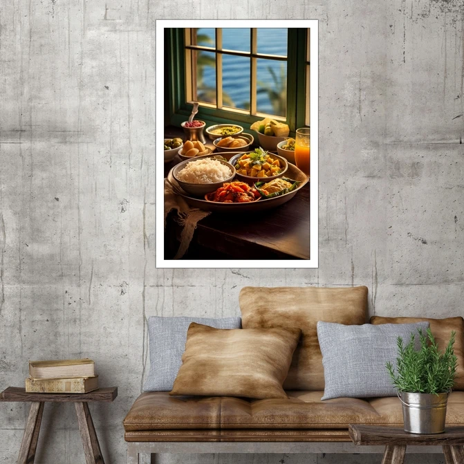 تابلو نوری بکلیت طرح رستوران غذای محلی مدل W-MID-17780