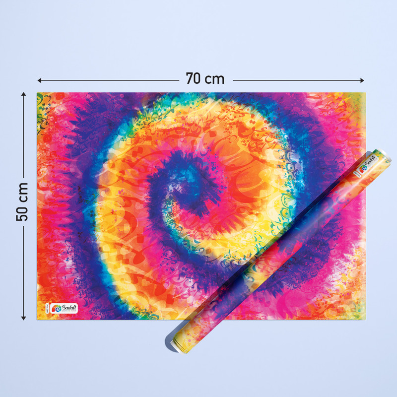 کاغذ کادو صدفی طرح رنگین کمان عشق بسته 2عددی