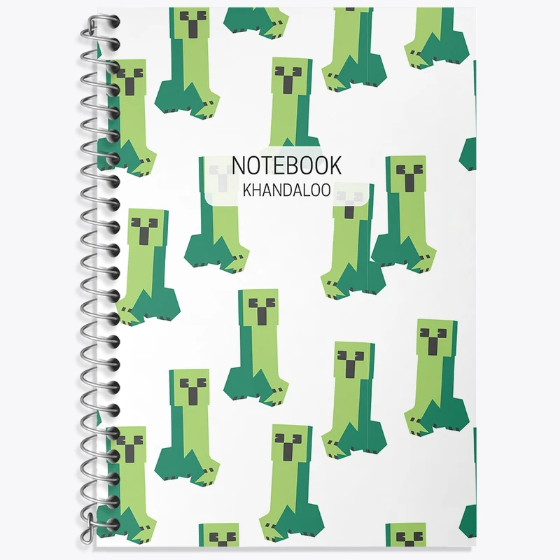 دفتر زبان 50 برگ خندالو مدل سه خط طرح ماینکرافت (Minecraft) کد N547