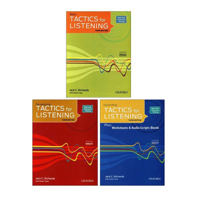  کتاب Tactics for listening اثر Jack C.Richards and Grant Trew انتشارات زبان مهر 3 جلدی 