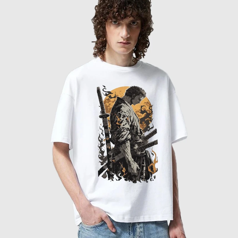 تی شرت آستین کوتاه مردانه مدل انیمه ای وان پیس زورو anm517