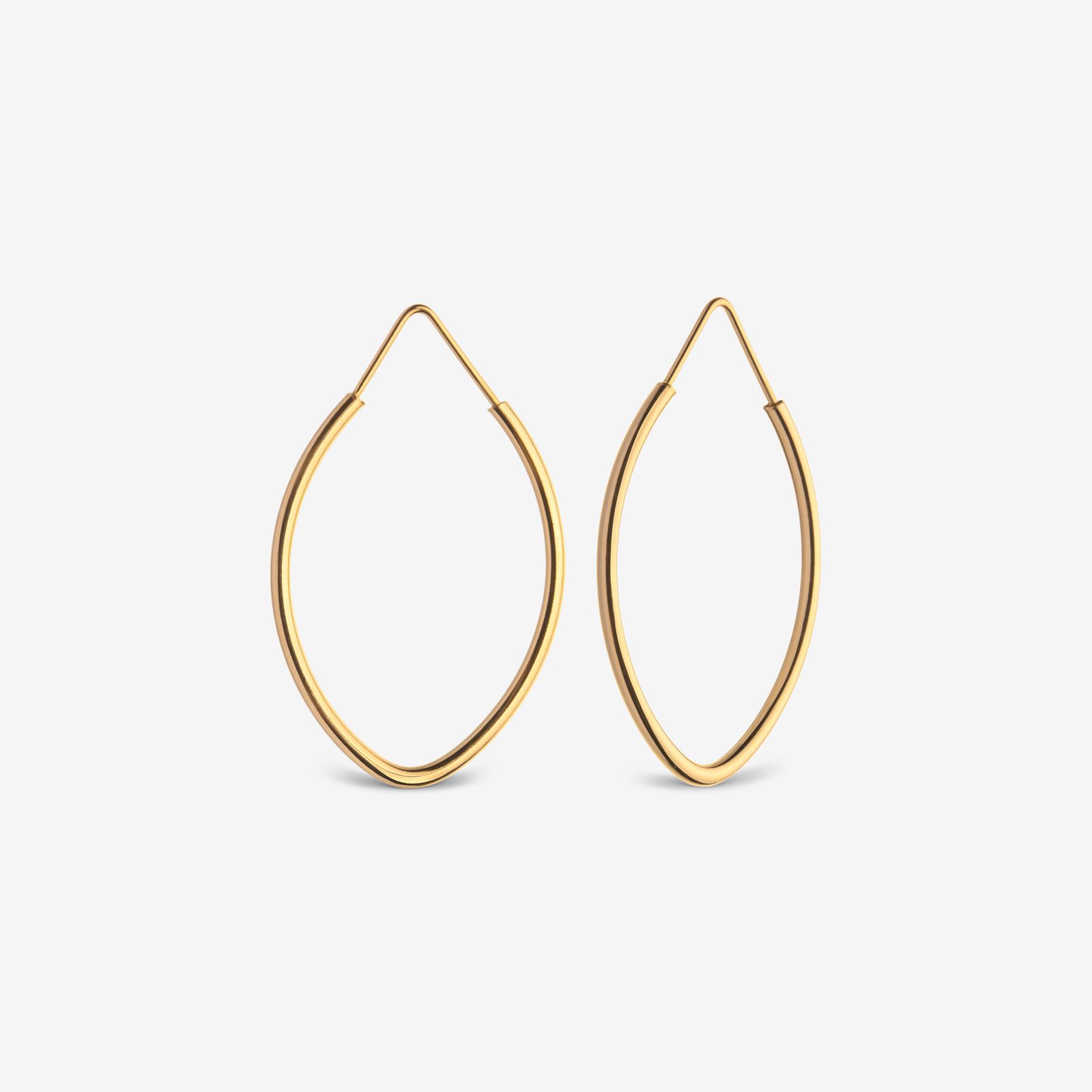 گوشواره حلقه‌ای طلا 18 عیار زنانه گلدم مدل 2E245003 -  - 1