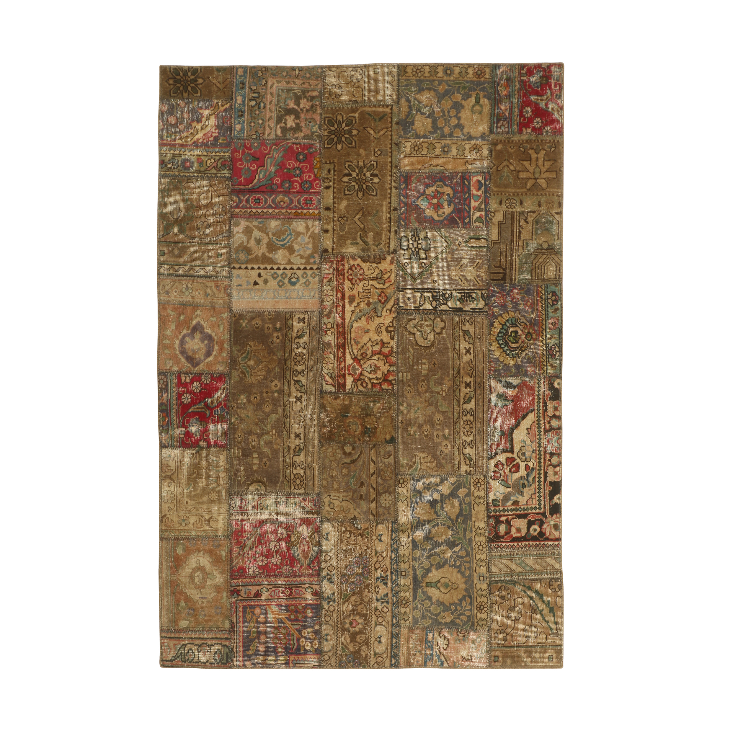  کلاژ فرش دستبافت سه متری مدل تکه دوزی کد 540977