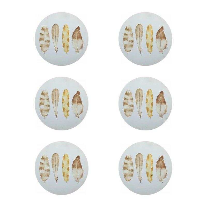 زیر لیوانی طرح پر کد 8206 بسته 6 عددی