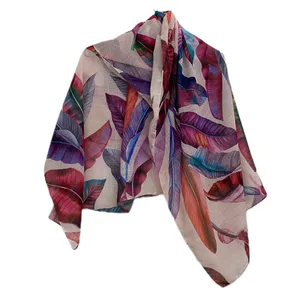 شال زنانه مدل نخی لینن هاوایی کد 8812