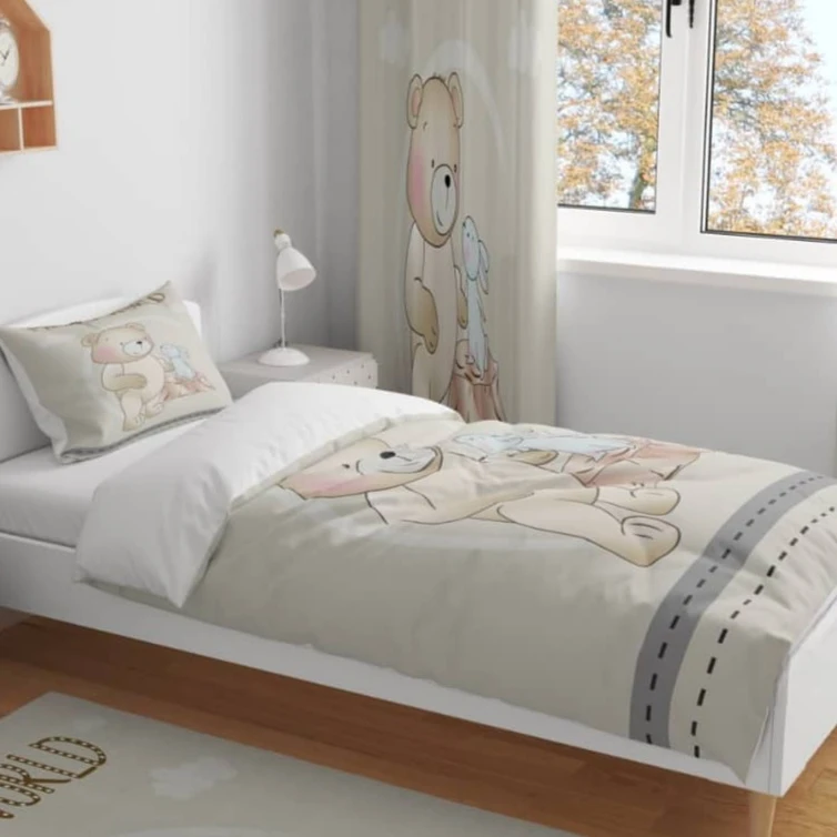 سرویس خواب 1 نفر 4 تکه مدل خرس و خرگوش کد 949