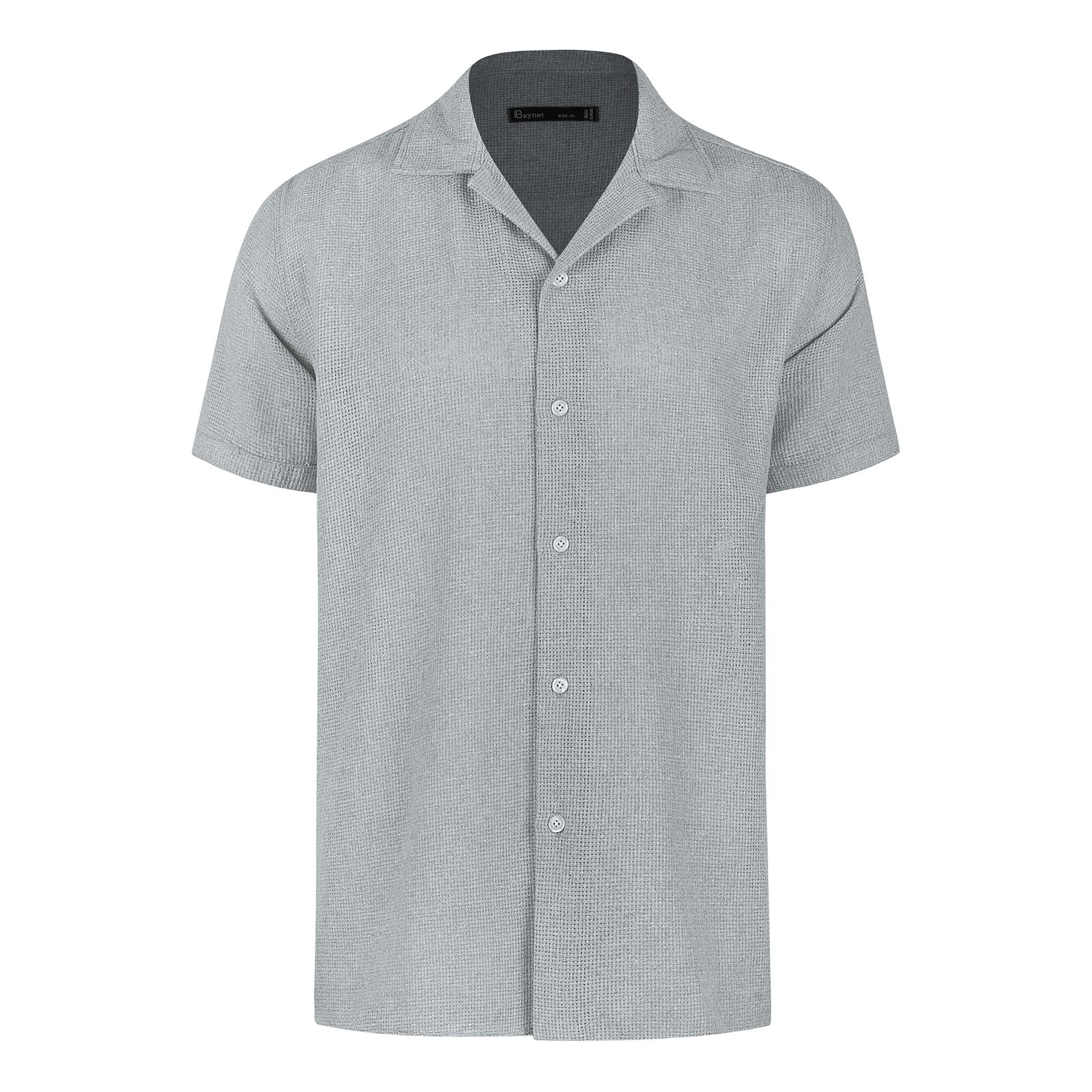 پیراهن آستین کوتاه مردانه باینت مدل 772-2 رنگ طوسی روشن -  - 1