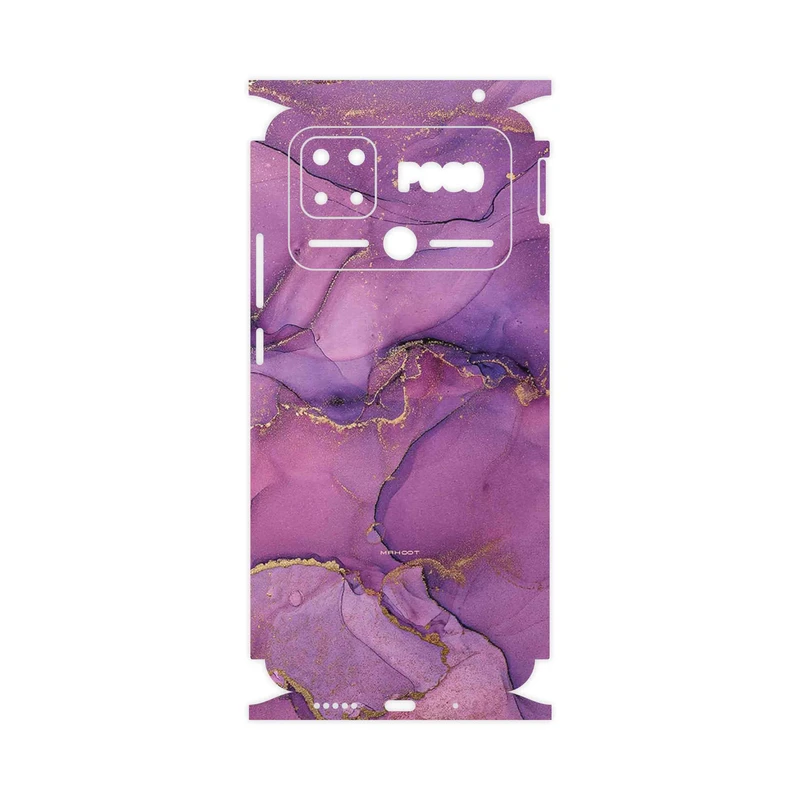 برچسب پوششی ماهوت مدل Purple Marble-FullSkin مناسب برای گوشی موبایل شیائومی Poco C40