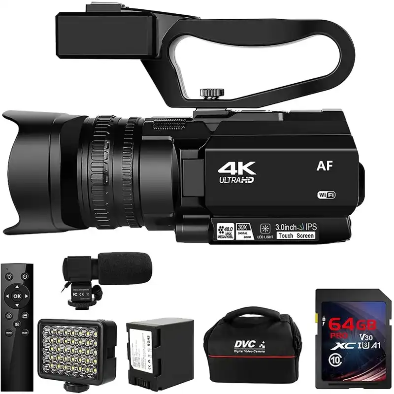 دوربین فیلم برداری مدل  4K Camcorder 48MP 60FPS 30X IR Night Vision