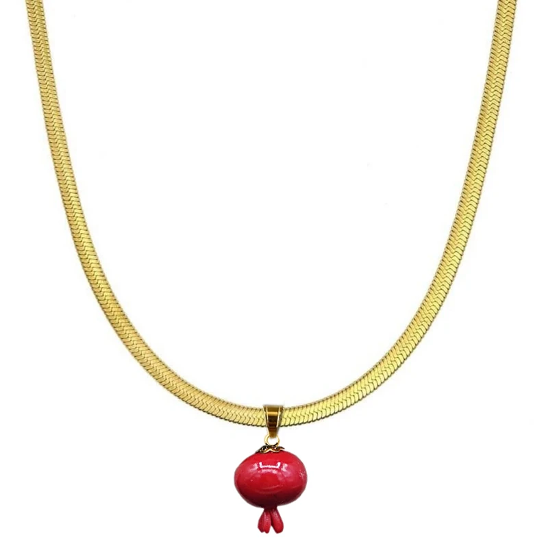 گردنبند زنانه باراج من مدل ماری آویز انار یلدا کد 09
