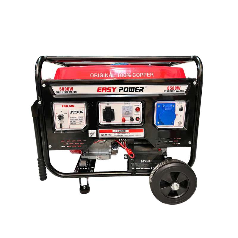 موتور برق بنزینی 15 اسب بخار ایزی پاور مدل EP8200 DE2 6KW