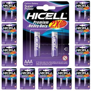 باتری نیم قلمی هایسل مدل SUPER POWER بسته 24 عددی