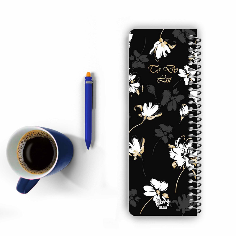 دفترچه یادداشت مستر راد مدل to do list طرح گل آرزوها کد fiory 1825