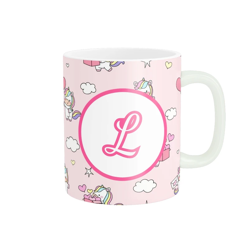 ماگ پاد آفرین مدل اسم شخصی فانتزی طرح اول اسم حرف L کد p11286