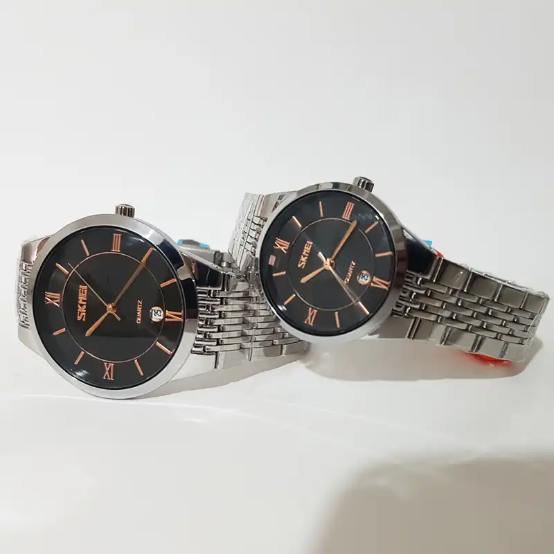 ست ساعت مچی عقربه ای زنانه و مردانه اسکمی مدل 9139