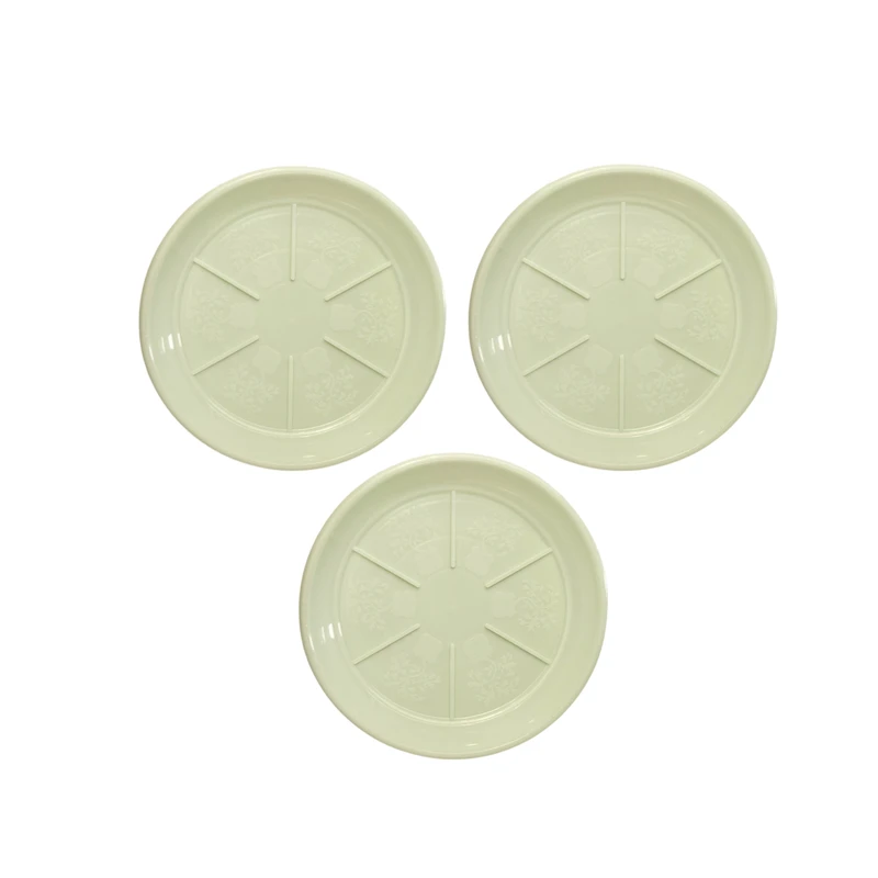 زیرگلدانی شیک پلاست مدل S2 سایز 15.5 سانتی متر مجموعه 3 عددی